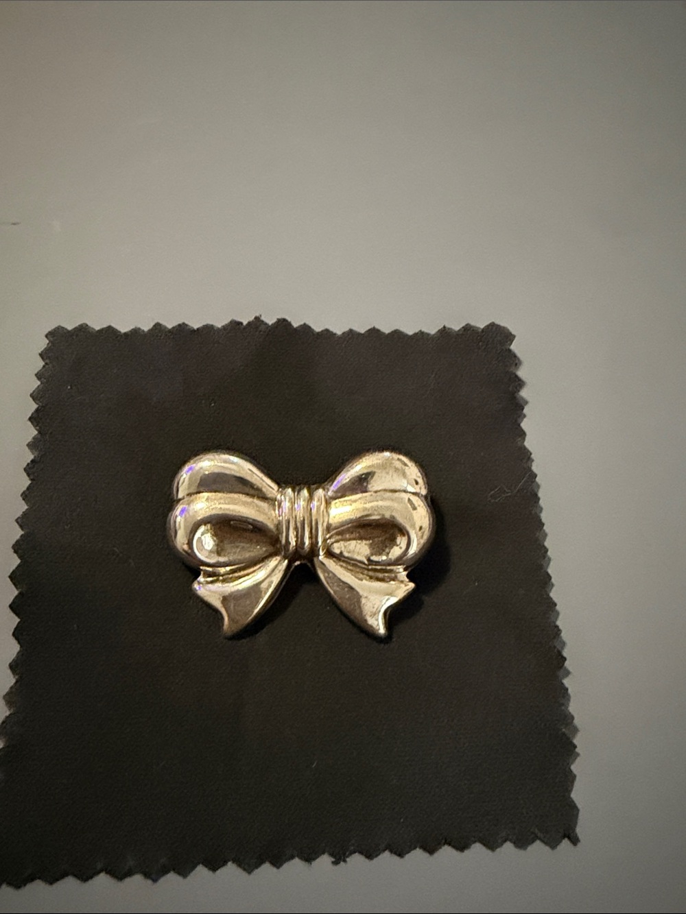 Sterling Silver Bow Pin Brooch - Shiny Bow Accent